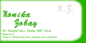 monika zobay business card